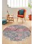 Çiçekli Modern Desen Dijital Kaymaz Yıkanabilir Yuvarlak Mutfak Salon Halısı Y-Modern-15-Pembe 3