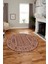 Kilim Desen Baskılı Kaymaz Taban Yıkanabilir Modern Yuvarlak Salon Halısı Y-MODERN-108-BORDO 2
