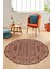 Kilim Desen Baskılı Kaymaz Taban Yıkanabilir Modern Yuvarlak Salon Halısı Y-MODERN-108-BORDO 4