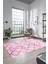 Baskılı Kaymaz Yıkanabilir Kilim Desen Yolluk Mutfak Halısı Salon Halısı Modern-57-Pembe 5