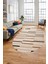 Şık Sade Kilim Desenli Dijital Kaymaz Yıkanabilir Oval Yolluk Mutfak Salon Halısı O-Modern-74-Kahve 1