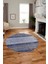 Kilim Desen Özel Tasarım Kaymaz Yıkanabilir Yuvarlak Mutfak Salon Halısı Y-Modern-83-Mavi 4