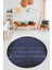 Sade Modern Desen Dijital Kaymaz Yıkanabilir Yuvarlak Mutfak Salon Halısı Y-Modern-28-Mavi 3