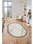 Renkli Modern Kilim Desenli Dijital Kaymaz Yıkanabilir Oval Yolluk Salon Halısı O-Modern-76-Renkli 2