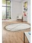 Renkli Modern Kilim Desenli Dijital Kaymaz Yıkanabilir Oval Yolluk Salon Halısı O-Modern-76-Renkli 3