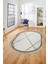 Renkli Modern Kilim Desenli Dijital Kaymaz Yıkanabilir Oval Yolluk Salon Halısı O-Modern-76-Renkli 4