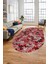 Baskılı Kaymaz Taban Yıkanabilir Renkli Modern Yolluk Mutfak Oval Salon Halısı O-Modern-02-Pembe 5
