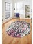 Baskılı Kaymaz Taban Yıkanabilir Şık Modern Yolluk Mutfak Oval Salon Halısı O-Modern-03-Renkli 1