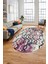 Baskılı Kaymaz Taban Yıkanabilir Şık Modern Yolluk Mutfak Oval Salon Halısı O-Modern-03-Renkli 5