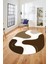 Baskılı Kaymaz Taban Yıkanabilir Modern Oval Yolluk Mutfak Salon Halısı O-MODERN-120-KAHVE 2