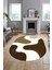 Baskılı Kaymaz Taban Yıkanabilir Modern Oval Yolluk Mutfak Salon Halısı O-MODERN-120-KAHVE 4