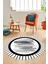 Renkli Modern Desenli Dijital Kaymaz Yıkanabilir Yuvarlak Mutfak Salon Halısı Y-Modern-22-Gri 2