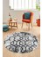 Baskılı Kaymaz Taban Yıkanabilir Şık Modern Mutfak Yuvarlak Salon Halısı Y-Modern-03-Gri 3