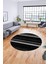 Modern Kilim Desen Dijital Kaymaz Yıkanabilir Yuvarlak Mutfak Salon Halısı Y-Modern-25-Antrasit 4