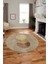 Baskılı Kaymaz Taban Yıkanabilir Modern Mutfak Yuvarlak Salon Halısı Y-Modern-01-Kahve 1