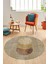 Baskılı Kaymaz Taban Yıkanabilir Modern Mutfak Yuvarlak Salon Halısı Y-Modern-01-Kahve 3