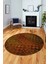 3D Modern Desen Dijital Kaymaz Yıkanabilir Yuvarlak Mutfak Salon Halısı Y-Modern-27-Yuruncu 5
