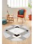 Şık Modern Desenli Dijital Kaymaz Yıkanabilir Yuvarlak Mutfak Salon Halısı Y-Modern-12-Krem 3