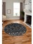 Baskılı Kaymaz Yıkanabilir Şık Kilim Desen Yuvarlak Mutfak Halısı Salon Halısı Y-Modern-67-Antrast 5