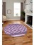 3D Dijital Kaymaz Yıkanabilir Şık Kilim Desen Yuvarlak Mutfak Halısı Salon Halısı Y-Modern-69-Mor 5