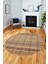 Baskılı Kaymaz Yıkanabilir Şık Kilim Desen Yuvarlak Mutfak Halısı Salon Halısı Y-Modern-70-Kahve 2