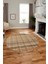 Baskılı Kaymaz Yıkanabilir Şık Kilim Desen Yuvarlak Mutfak Halısı Salon Halısı Y-Modern-70-Kahve 5