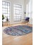 Modern Etnik Desen Dijital Kaymaz Yıkanabilir Oval Yolluk Mutfak Salon Halısı O-Modern-30-Renkli 1