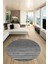Modern Kilim Desenli Dijital Kaymaz Yıkanabilir Yuvarlak Mutfak Salon Halısı Y-Modern-17-Gri 1