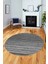 Modern Kilim Desenli Dijital Kaymaz Yıkanabilir Yuvarlak Mutfak Salon Halısı Y-Modern-17-Gri 5