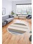 Modern Kilim Desenli Dijital Kaymaz Yıkanabilir Yuvarlak Mutfak Salon Halısı Y-Modern-18-Kahve 4