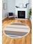 Modern Kilim Desenli Dijital Kaymaz Yıkanabilir Yuvarlak Mutfak Salon Halısı Y-Modern-18-Kahve 5