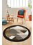 Özel Modern Desenli Dijital Kaymaz Yıkanabilir Yuvarlak Mutfak Salon Halısı Y-Modern-11-Kahve 3
