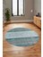 Kilim Desen Özel Tasarım Kaymaz Yıkanabilir Yuvarlak Mutfak Salon Halısı Y-Modern-83-Turkuaz 2