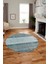 Kilim Desen Özel Tasarım Kaymaz Yıkanabilir Yuvarlak Mutfak Salon Halısı Y-Modern-83-Turkuaz 4