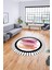 Renkli Modern Desenli Dijital Kaymaz Yıkanabilir Yuvarlak Mutfak Salon Halısı Y-Modern-22-Renkli 4