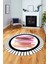 Renkli Modern Desenli Dijital Kaymaz Yıkanabilir Yuvarlak Mutfak Salon Halısı Y-Modern-22-Renkli 5