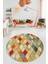 Baklava Desenli Dijital Kaymaz Yıkanabilir Yuvarlak Mutfak Salon Halısı Y-Modern-31-Renkli 2