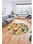 Baklava Desenli Dijital Kaymaz Yıkanabilir Yuvarlak Mutfak Salon Halısı Y-Modern-31-Renkli 3