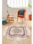 Modern Sade Desen Dijital Kaymaz Yıkanabilir Yuvarlak Mutfak Salon Halısı Y-Modern-37-Bordo 1
