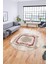 Modern Sade Desen Dijital Kaymaz Yıkanabilir Yuvarlak Mutfak Salon Halısı Y-Modern-37-Bordo 3