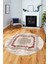 Modern Sade Desen Dijital Kaymaz Yıkanabilir Yuvarlak Mutfak Salon Halısı Y-Modern-37-Bordo 4