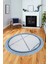 Renkli Modern Kilim Desen Kaymaz Yıkanabilir Yuvarlak Mutfak Salon Halısı Y-Modern-76-Mavi 1