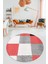 3D Baskılı Kaymaz Yıkanabilir Yuvarlak Mutfak Halısı Salon Halısı Y-Modern-53-Pembe 1