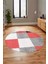 3D Baskılı Kaymaz Yıkanabilir Yuvarlak Mutfak Halısı Salon Halısı Y-Modern-53-Pembe 4
