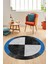Baskılı Kaymaz Taban Yıkanabilir Modern Şık Yuvarlak Mutfak Salon Halısı Y-MODERN-107-ANTRASİT 4