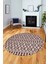 3D Kilim Desen Özel Tasarım Kaymaz Yıkanabilir Yuvarlak Mutfak Salon Halısı Y-Modern-84-Bordo 1