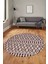 3D Kilim Desen Özel Tasarım Kaymaz Yıkanabilir Yuvarlak Mutfak Salon Halısı Y-Modern-84-Bordo 3