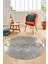 3D Baskılı Kaymaz Yıkanabilir Sade Desen Yuvarlak Mutfak Salon Halısı Y-Modern-44-Gold 1