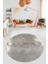 3D Baskılı Kaymaz Yıkanabilir Sade Desen Yuvarlak Mutfak Salon Halısı Y-Modern-44-Gold 2