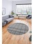 Baskılı Kaymaz Yıkanabilir Şık Kilim Desen Yuvarlak Mutfak Halısı Salon Halısı Y-Modern-70-Gri 1